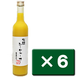 完熟シークヮーサージュース 500ml (6本セットでお得） 送料無料 沖縄県産果汁 100％