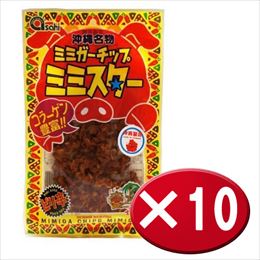 ピリ辛 ミミガーチップ ミミスター 40g (×10袋) あさひ コラーゲンたっぷり 沖縄土産