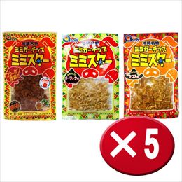 ミミガーチップ ミミスター ピリ辛40g ガーリック味30g タコス味30g 3種(×5セット)