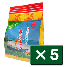 沖縄座間味のかんたんもずくスープ (16.6g×4食) × 5袋セット